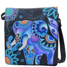 Load image into Gallery viewer, Blue Elephan Large Flap Crossbody - 8491
