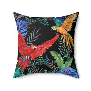 Rainforest Beauties Polyester Square Pillow