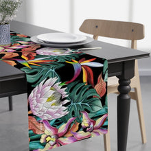 Load image into Gallery viewer, Island Escape Black Table Runner
