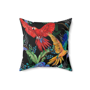 Rainforest Beauties Polyester Square Pillow