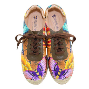 DIYA PRINTED LEATHER LACE UP ESPADRILLE - 4207