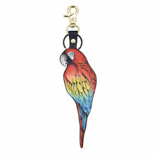 Load image into Gallery viewer, Rainforest Beauty -Painted Leather Bag Charm-K0010- Keycharms
