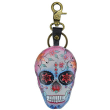 Load image into Gallery viewer, Calaveras de Azúcar-Painted Leather Bag Charm-K0018- Keycharms
