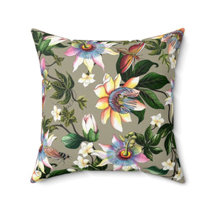 Floral Passion - Polyester Square Pillow - 