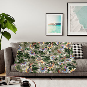 Floral Passion Sherpa Blanket