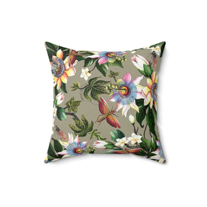 Floral Passion Polyester Square Pillow
