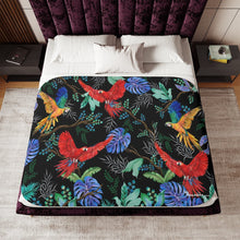 Load image into Gallery viewer, Rainforest Beauties Sherpa Blanket
