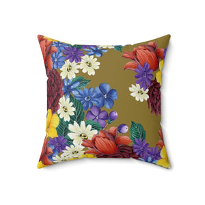 Dreamy Floral Polyester Square Pillow