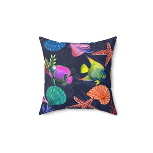 Mystical Reef Polyester Square Pillow