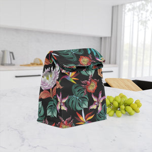 Island Escape Black Polyester Lunch Bag