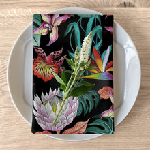 Load image into Gallery viewer, Island Escape Black Table Napkins (Set of 4)
