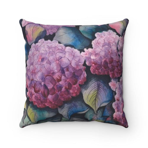 Anuschka Polyester Square Pillow, Hypnotic Hydrangeas printing in Multi color. Featuring Suitable for machine wash.